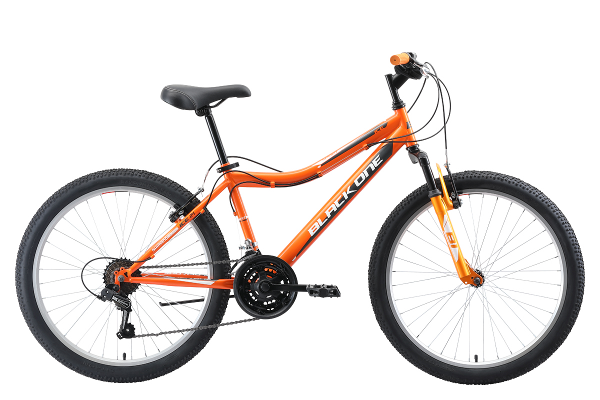 Велосипед Black One Ice 24 (2019) оранжевый/серый/белый