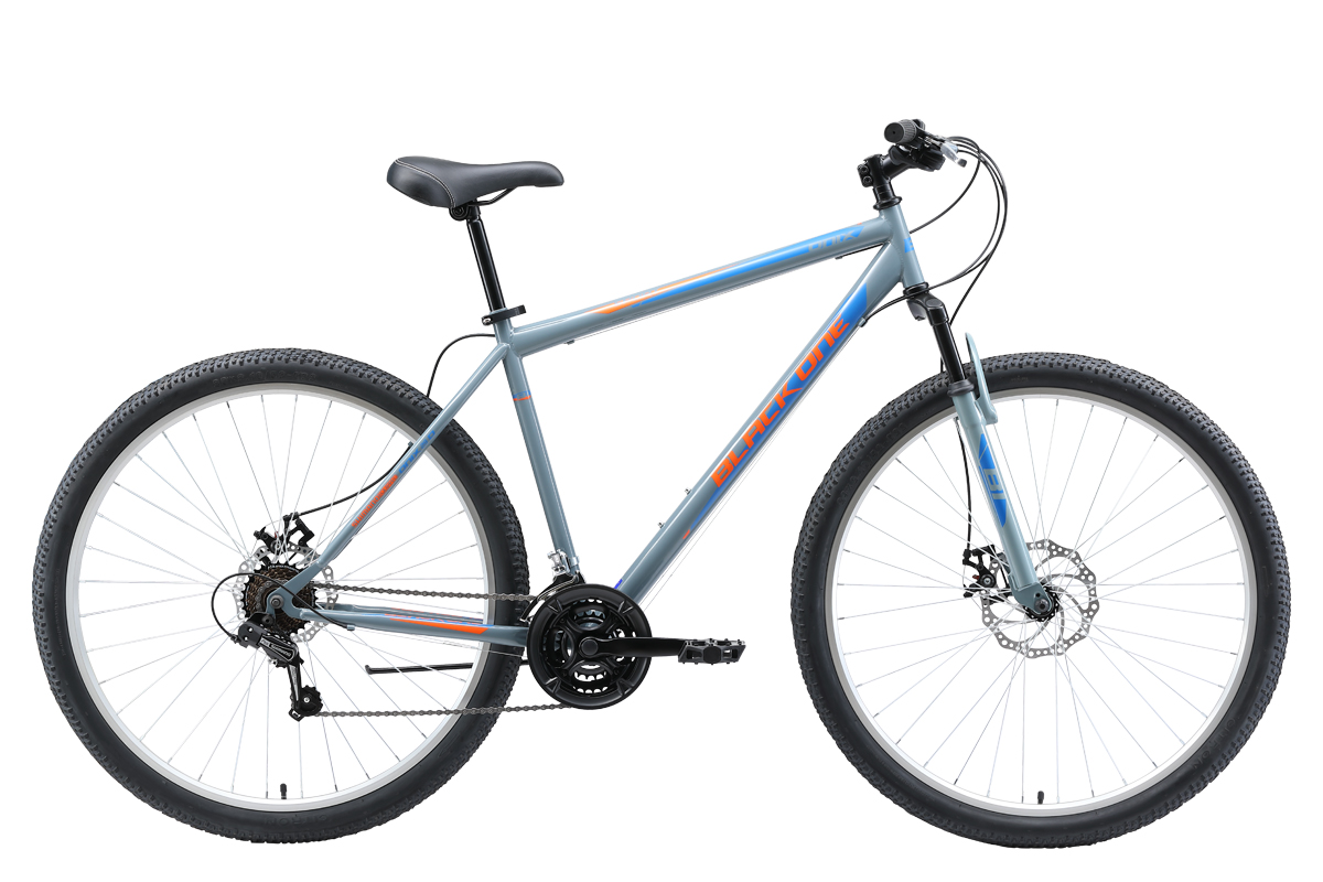 Велосипед Black One Onix 29 D (2019) серый/оранжевый/голубой