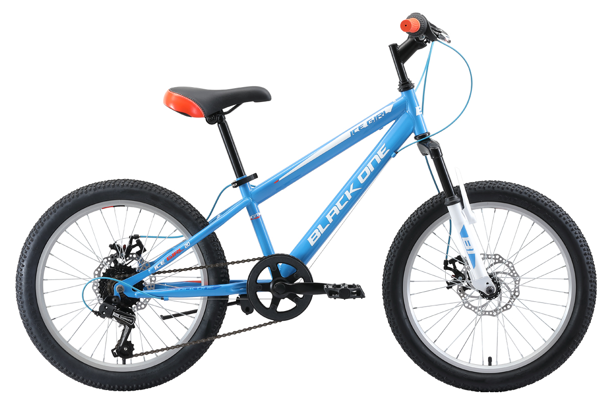 Велосипед Black One ICE Girl 20 D (2019) голубой/белый/оранжевый