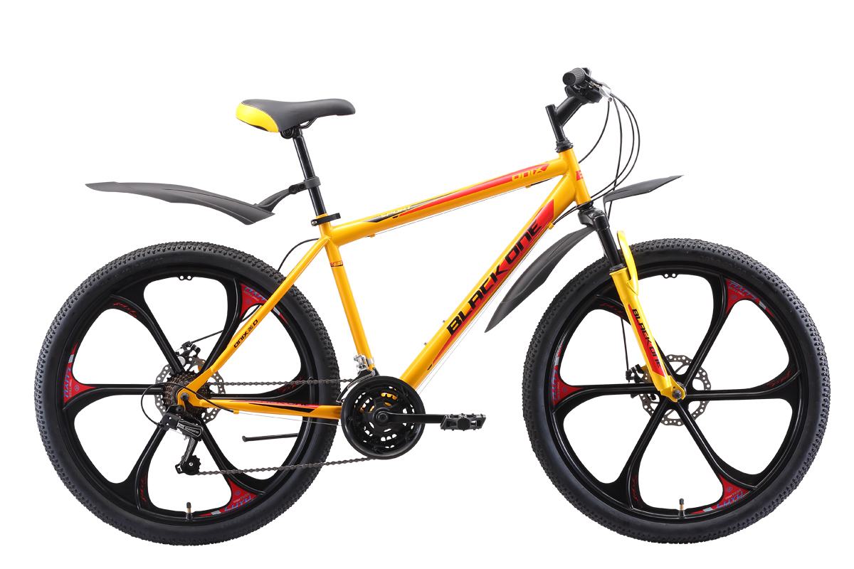 Велосипед Black One Onix 26 D FW (2020) жёлтый/чёрный/красный