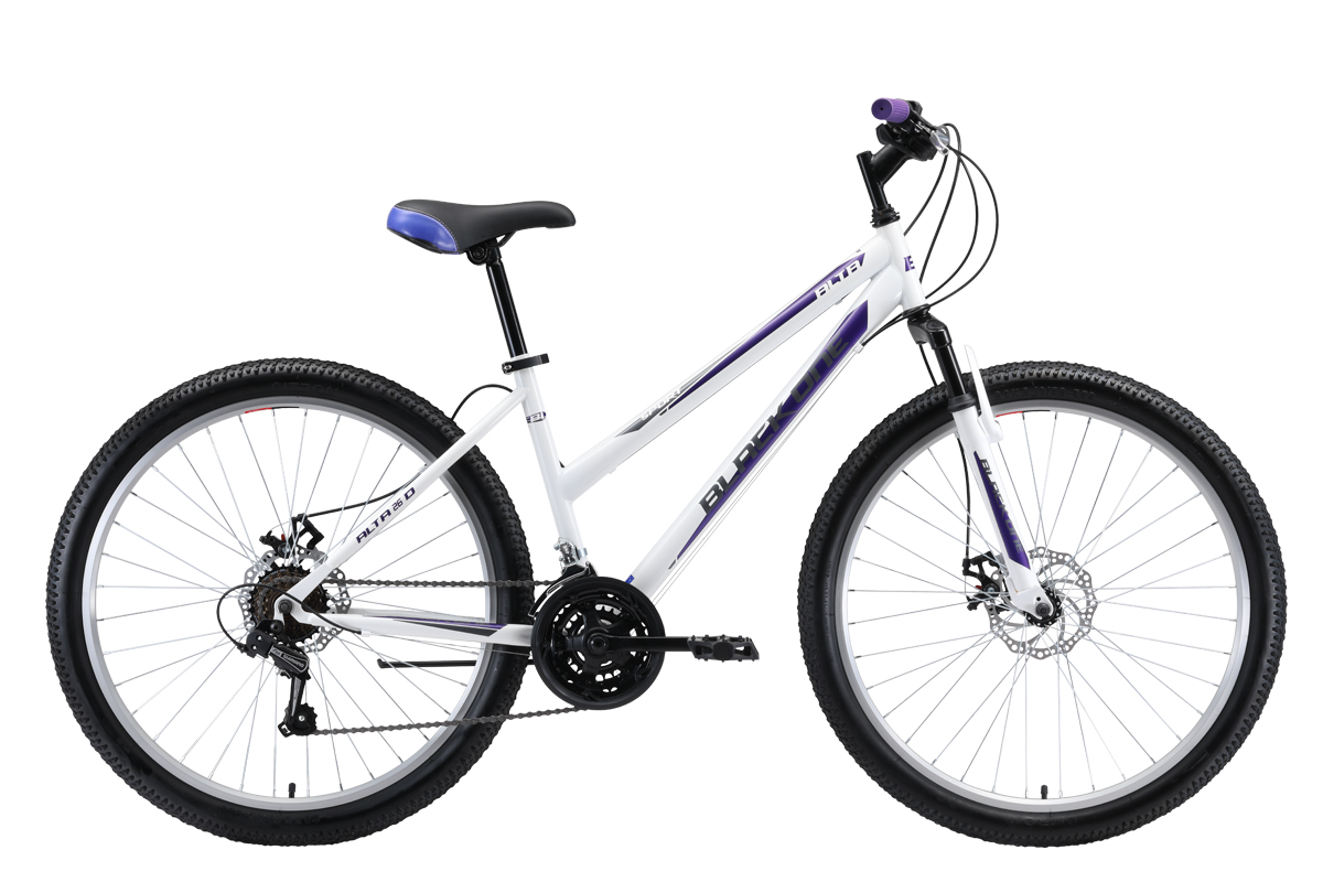 Велосипед Black One Alta 26 D (2020) белый/фиолетовый/серый