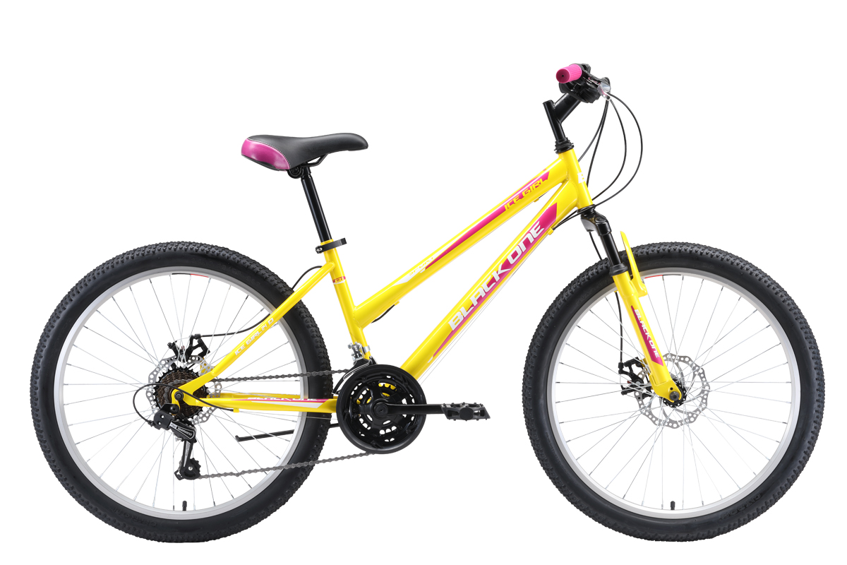 Велосипед Black One Ice Girl 24 D (2020) желтый/розовый/белый