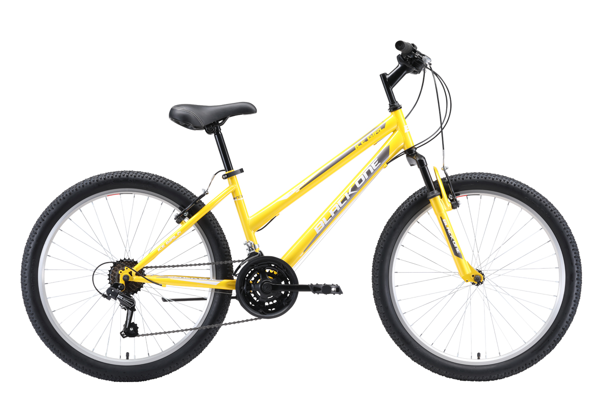 Велосипед Black One Ice Girl 24 (2020) жёлтый/белый/серый